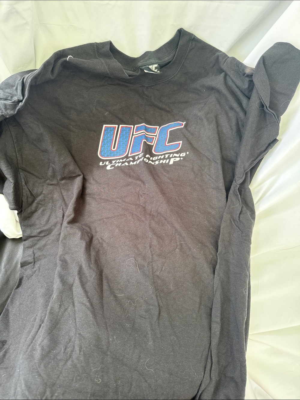 UFC Black Short Sleeve Tee with Blue & Red Logo